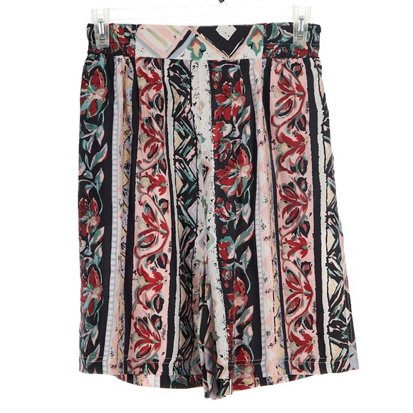 Vintage Pants - Vintage STUNT Collection NOS 100% Silk High Waisted Shorts Size Medium